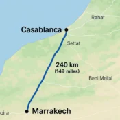 how far is casablanca from marrakech morocco